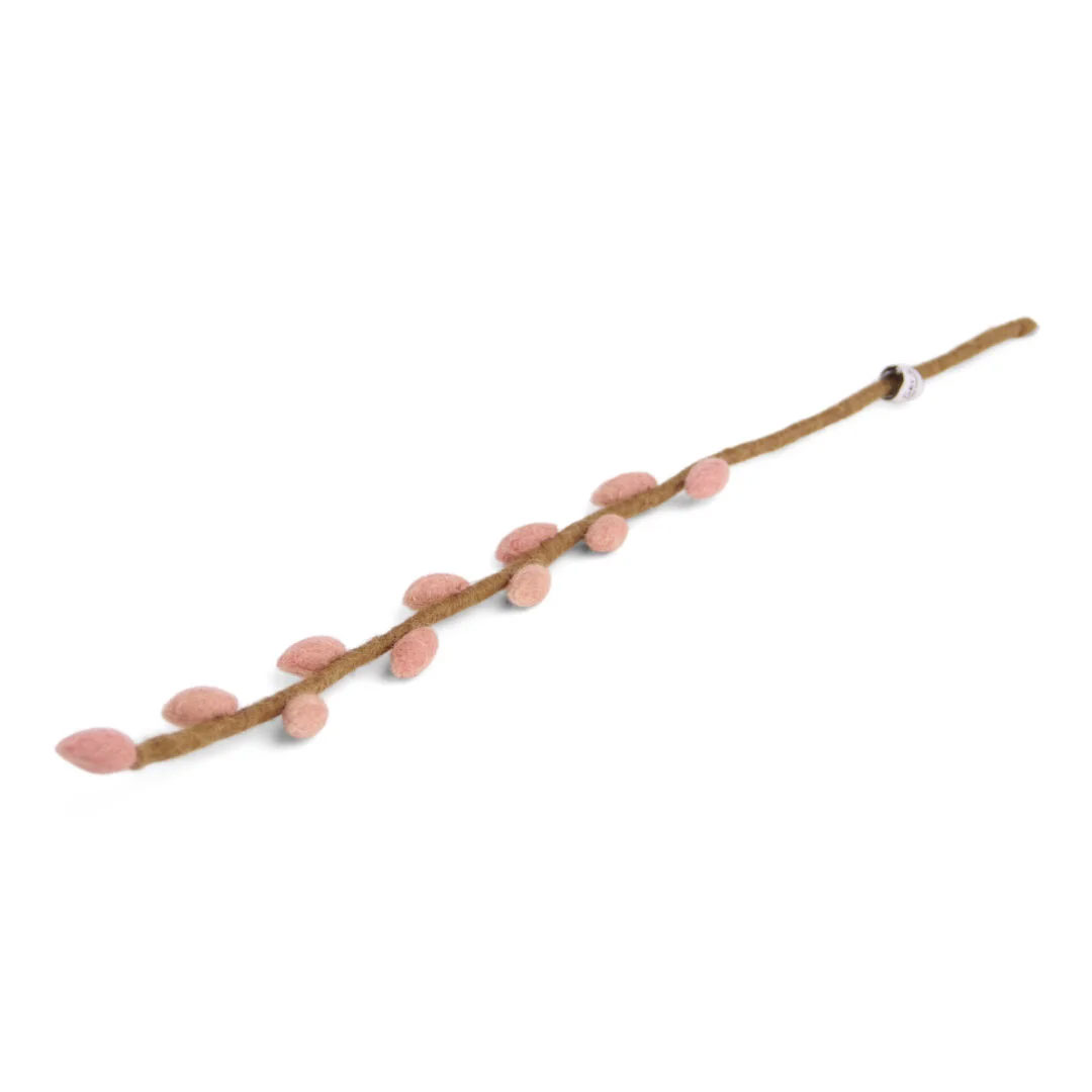 En Gry & Sif Weidenkätzchen-Zweig, Rosa, ca 40 cm, Filz  