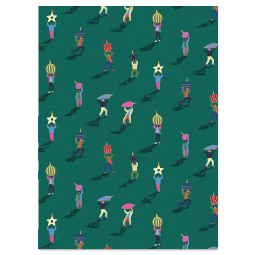 Geschenkpapier Weihnachten Bauble parade von U Studio, ca. 50 x 70 cm, 1 Papierbogen 