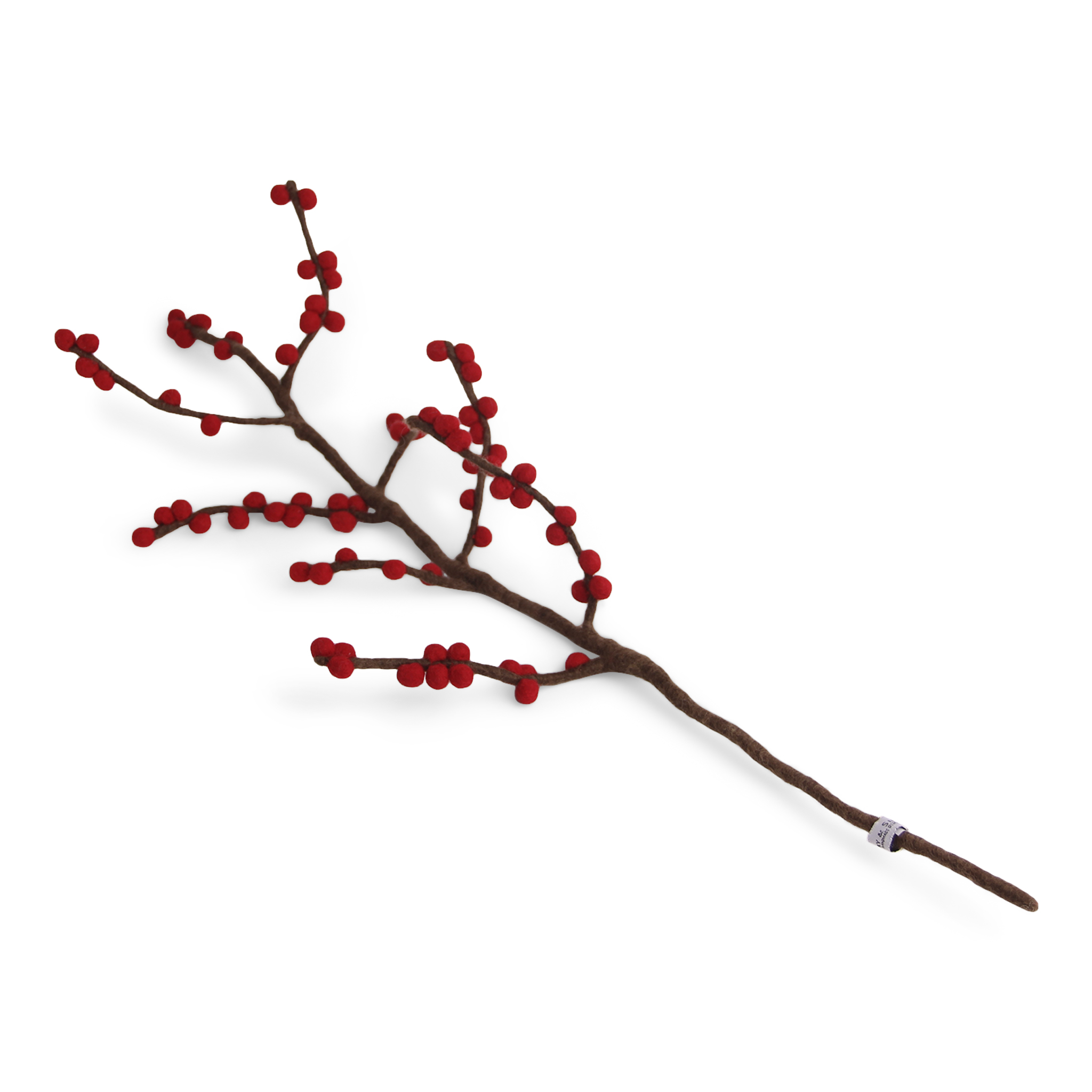 Gry & Sif Zweig mit Roten Beeren aus Filz, Branch w/Red Berries, ca. 60 cm