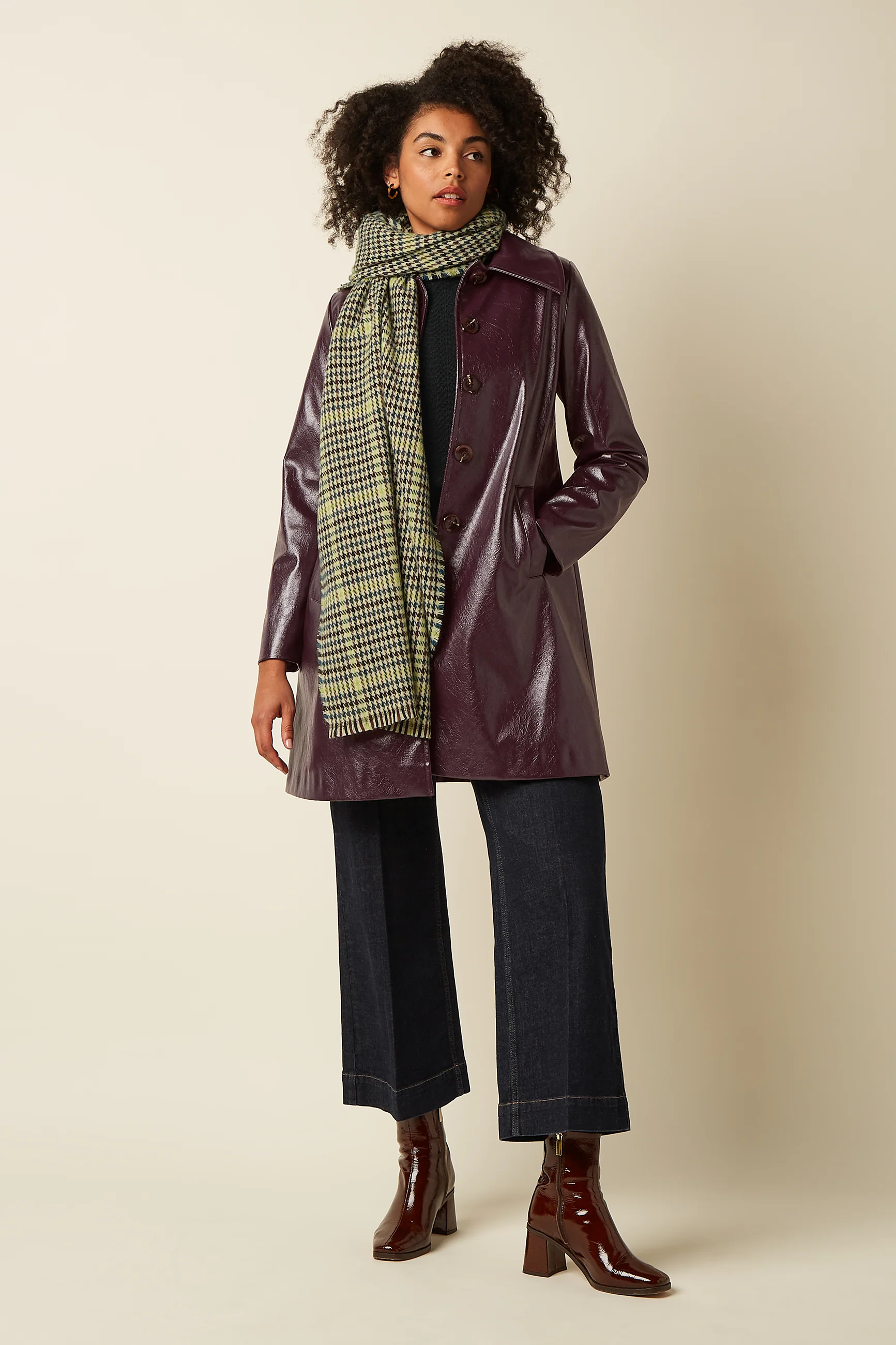 King Louie Schal Houndstooth Scarf, Farbe Spruced Green