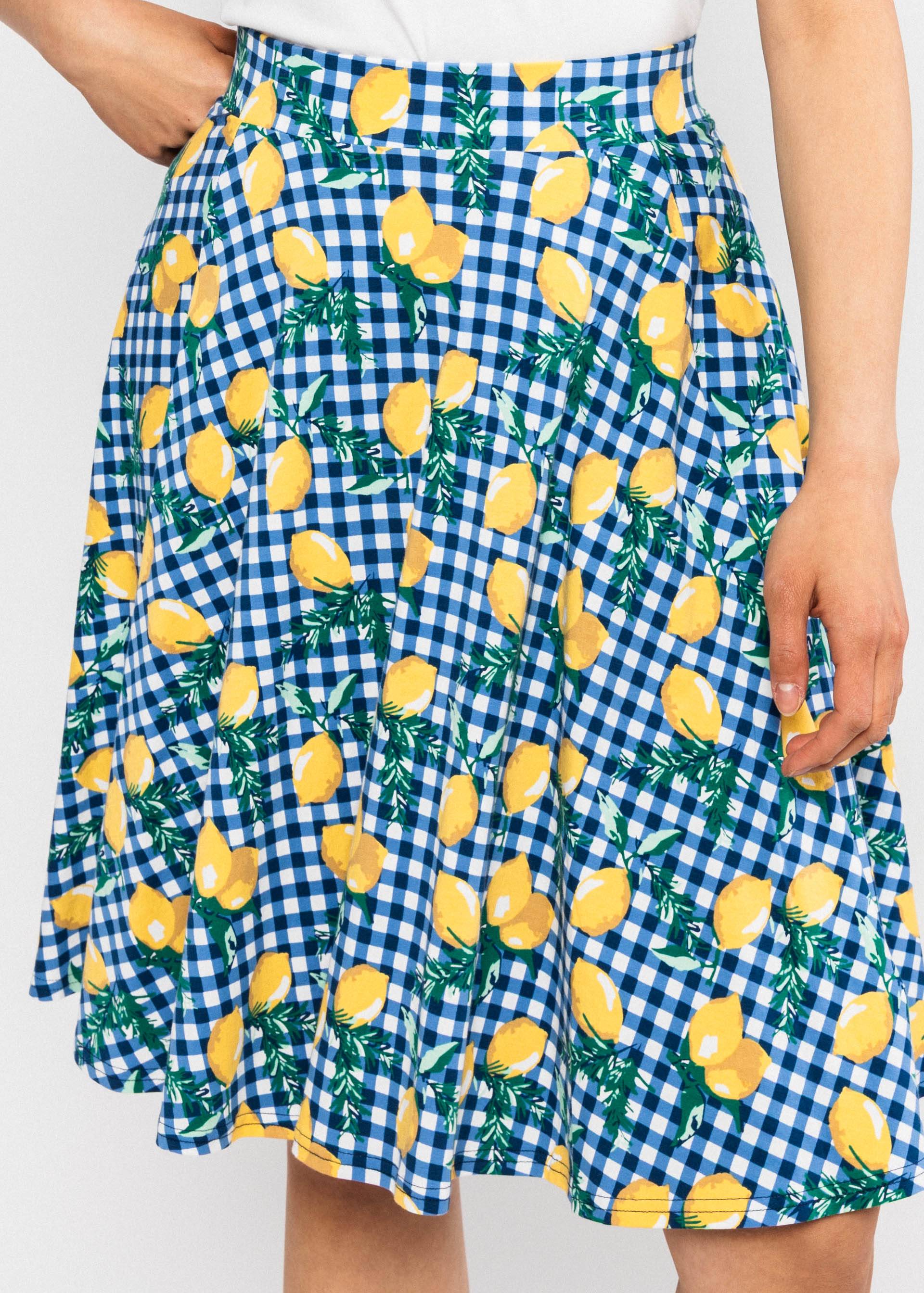 Blutsgeschwister Tellerrock Fullmoon Circle - rosemarine, Zitronen