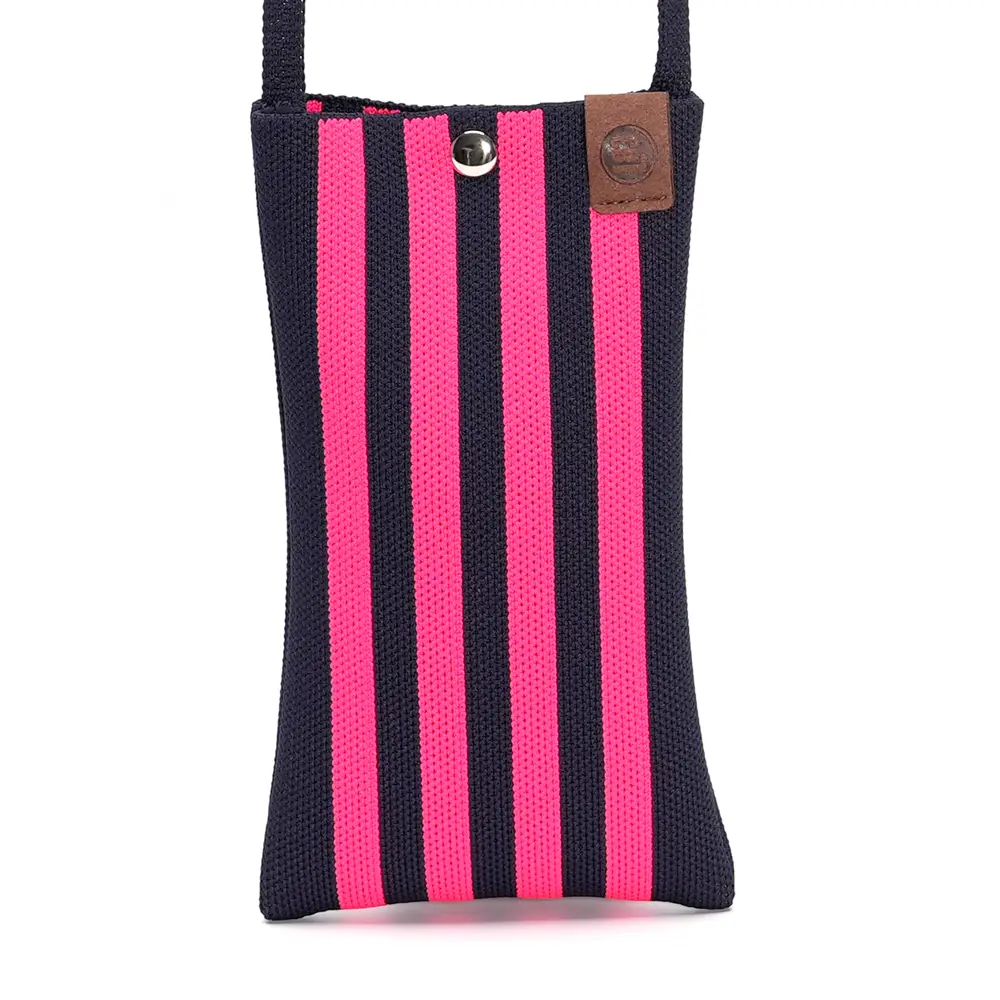 LOT83 Handytasche CHARLIE 28, Streifen Pink Dunkelblau