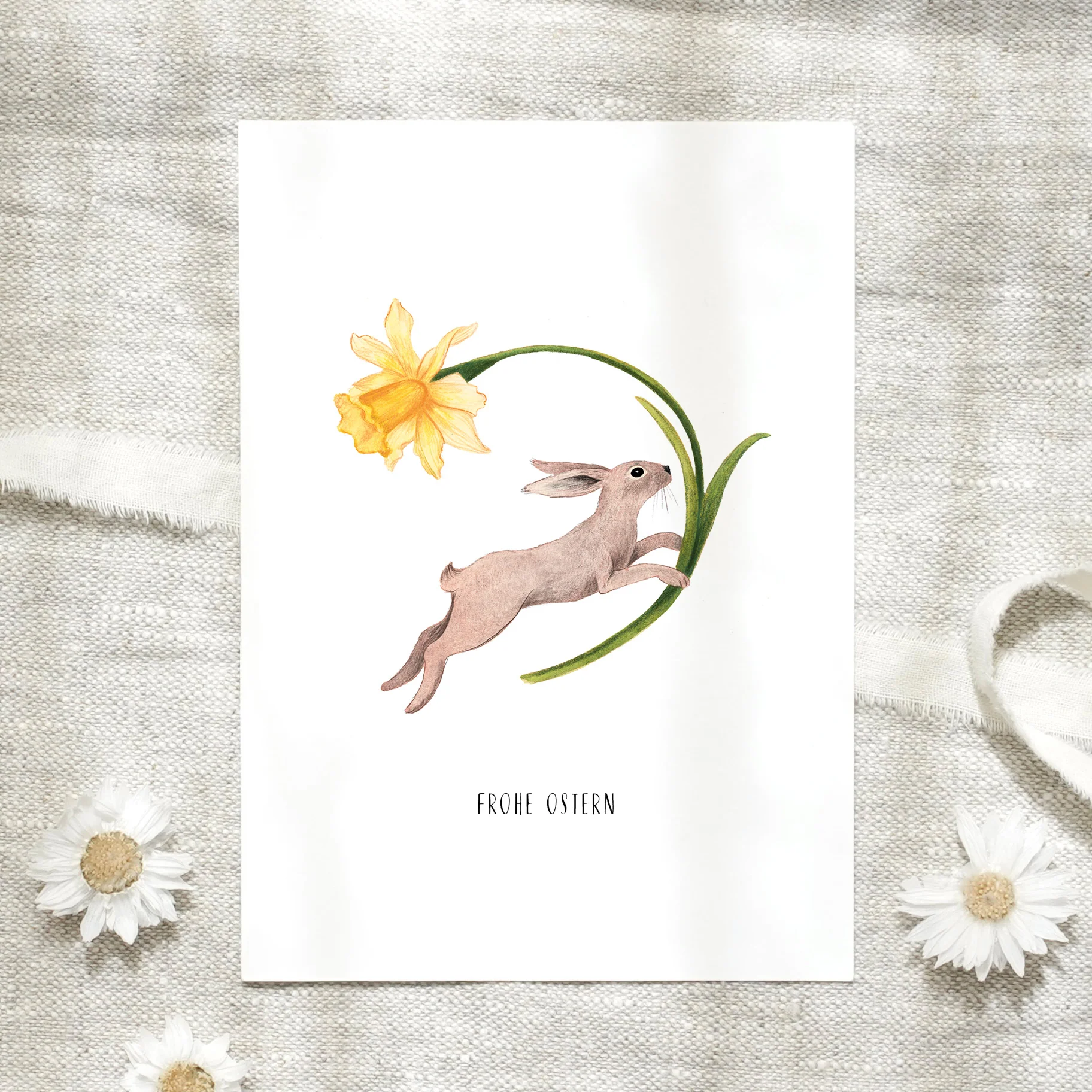 Leo la Douce Postkarte Frohe Ostern & Hase
