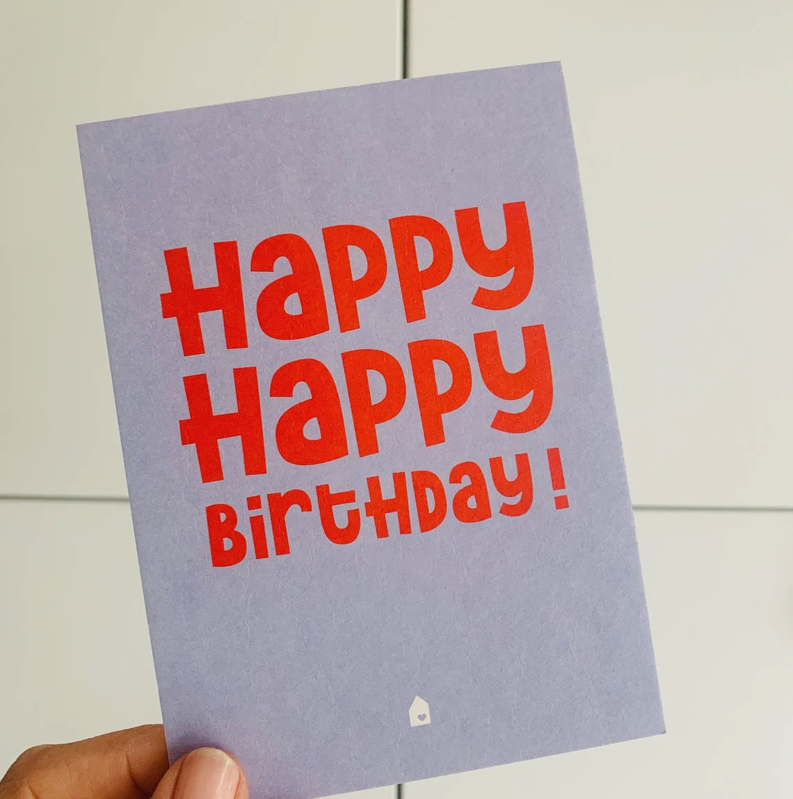 Heimwerk Postkarte " HAPPY HAPPY BIRTHDAY " von Heimwerk  