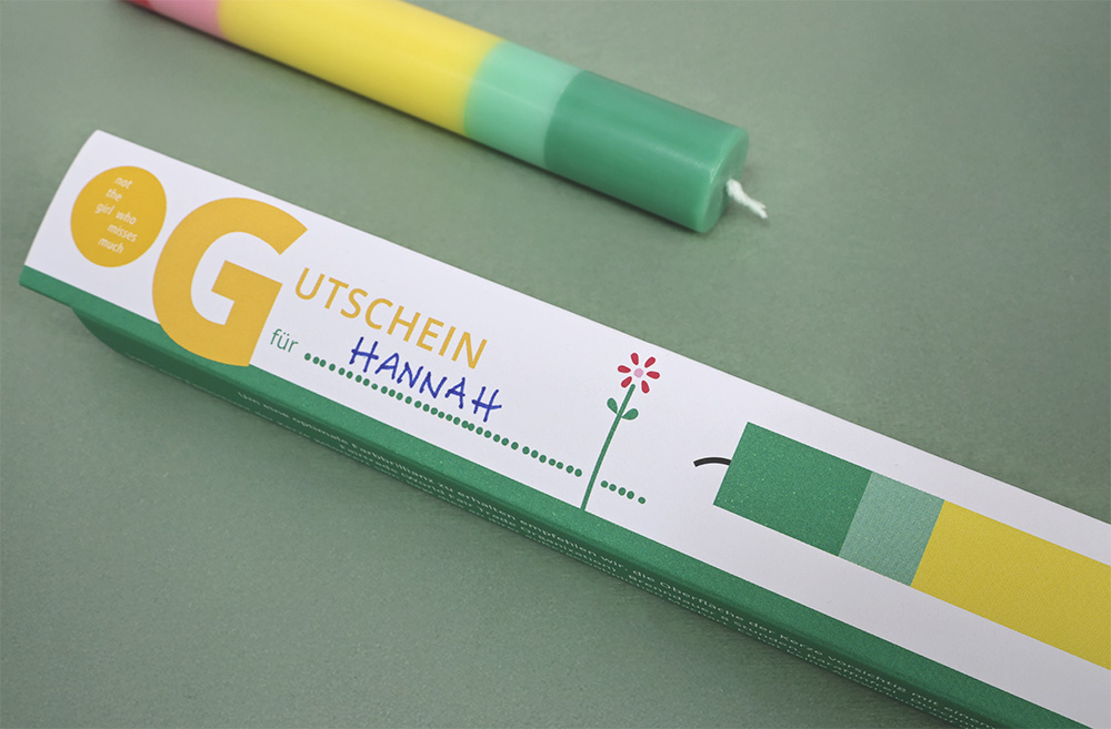 KERZE GUTSCHEIN von not the girl who misses much , Stabkerze 