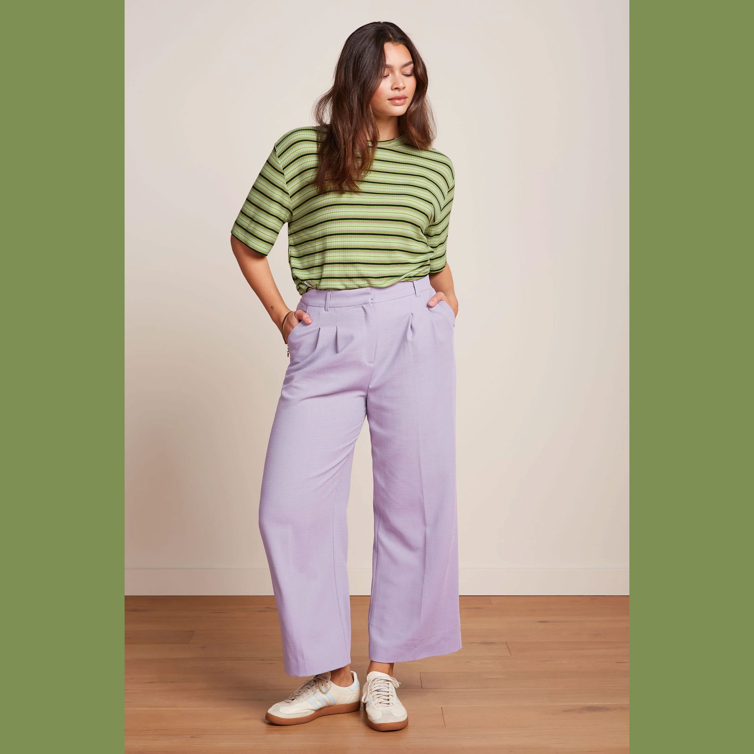 King Louie Hose Fintan Cropped Pants Folly, Farbe Iris Purple - Folly
