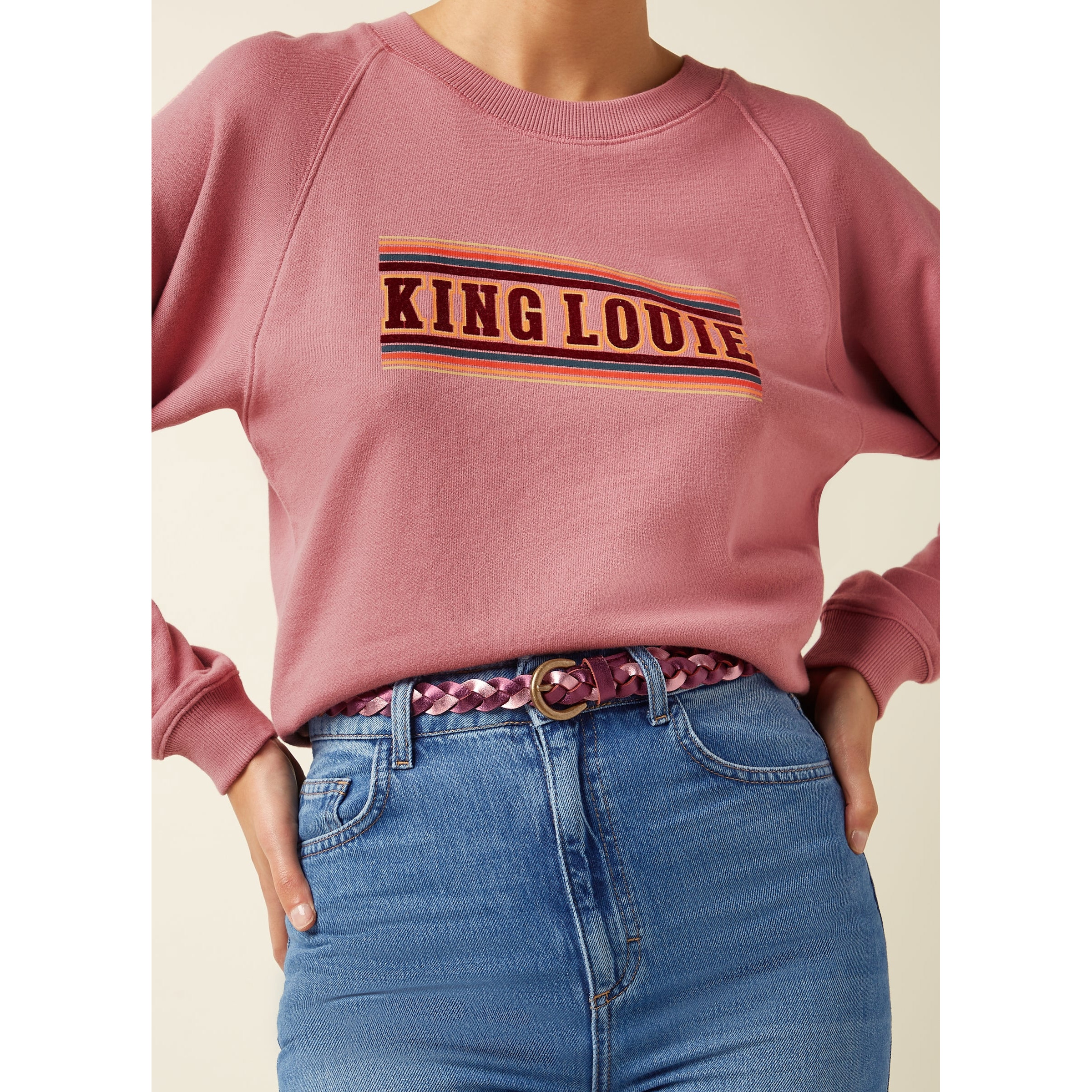 King Louie Gürtel Shiny 2 Tone Belt, Farbe: Bordeaux Red - Belt