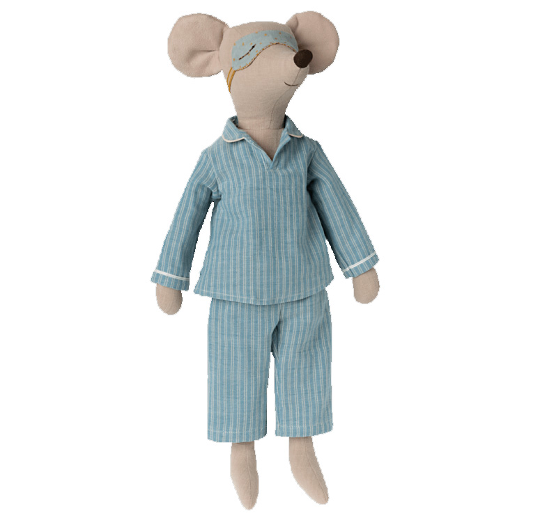 Maileg Maus im Pyjama, Maxi, ca. 49 cm, Maxi mouse, Pyjamas