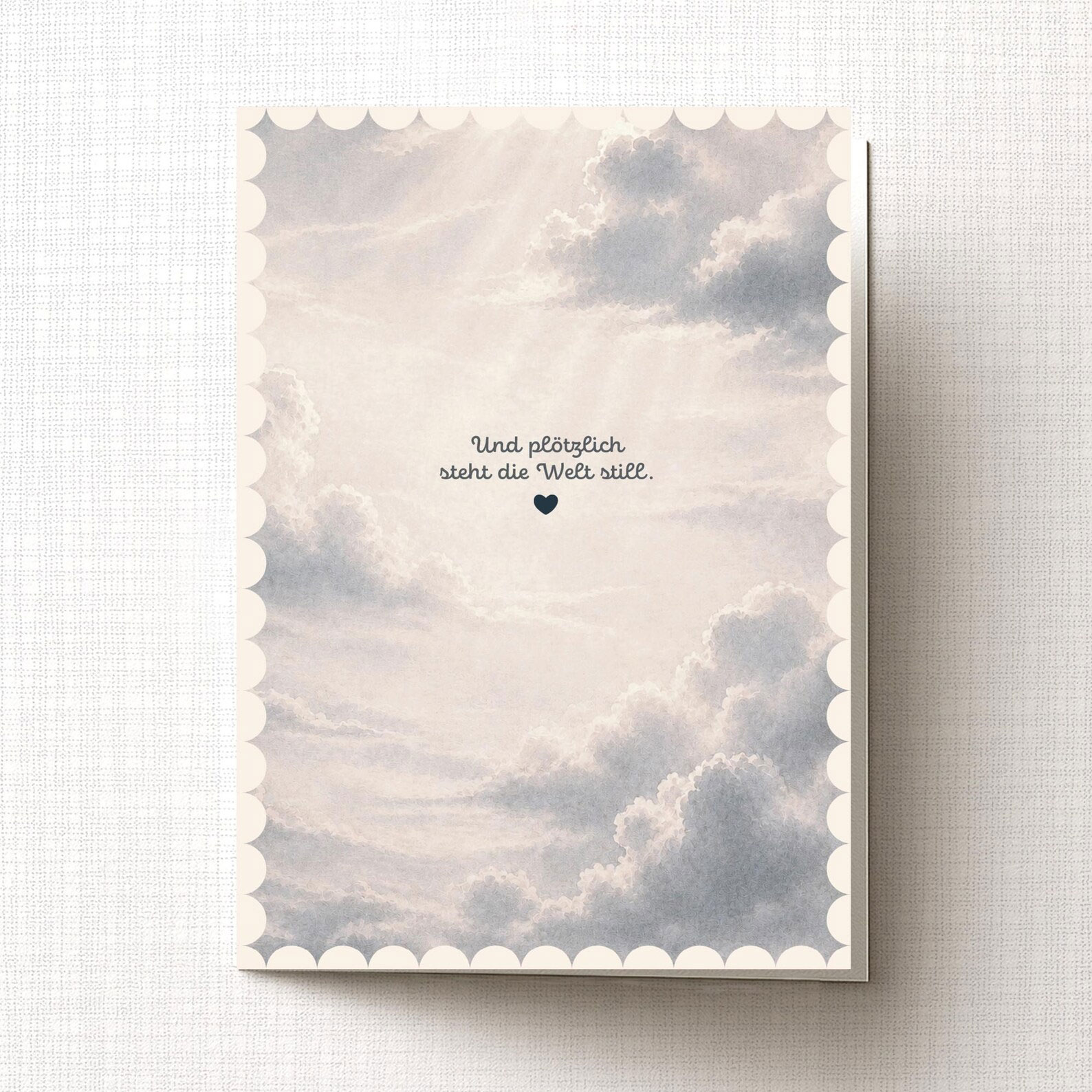Trauerkarte Himmel " Und plötzlich steht die Welt still." von Monimari