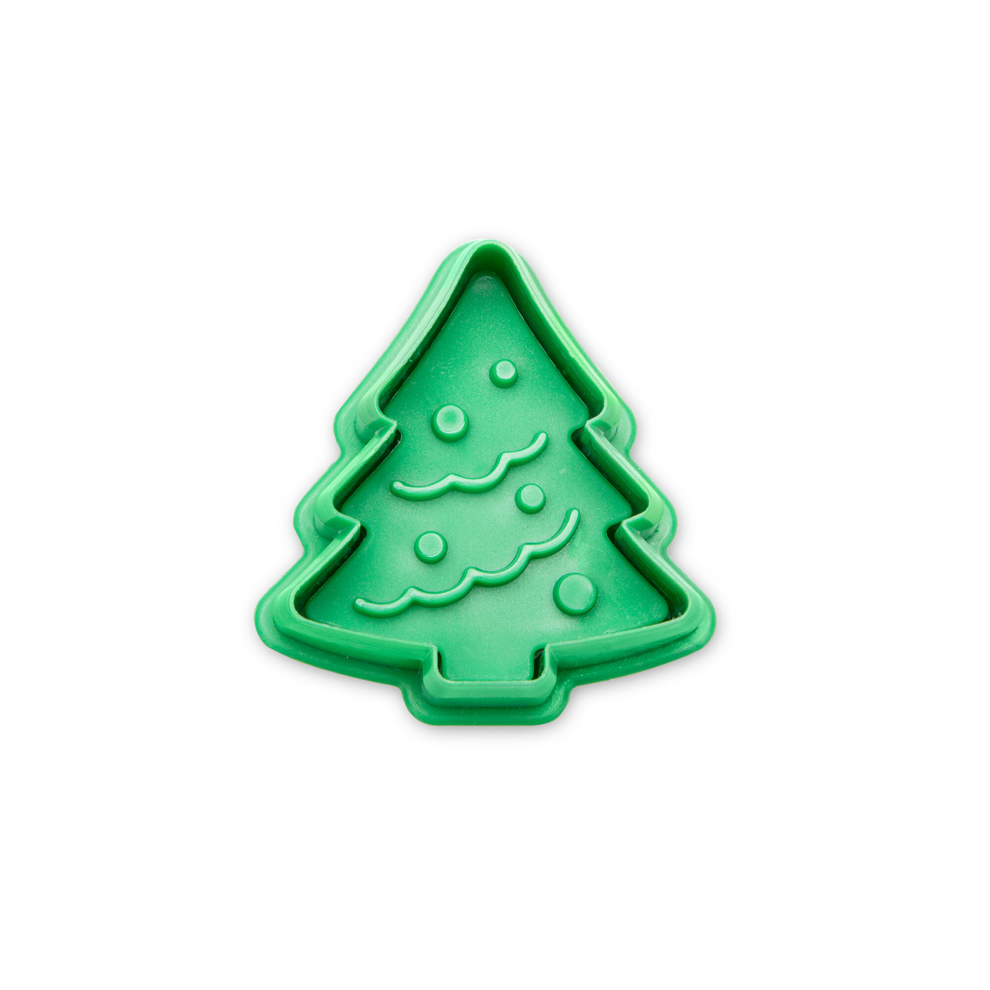 Präge-Ausstecher mit Auswerfer Tannenbaum, ca. 4,5 cm