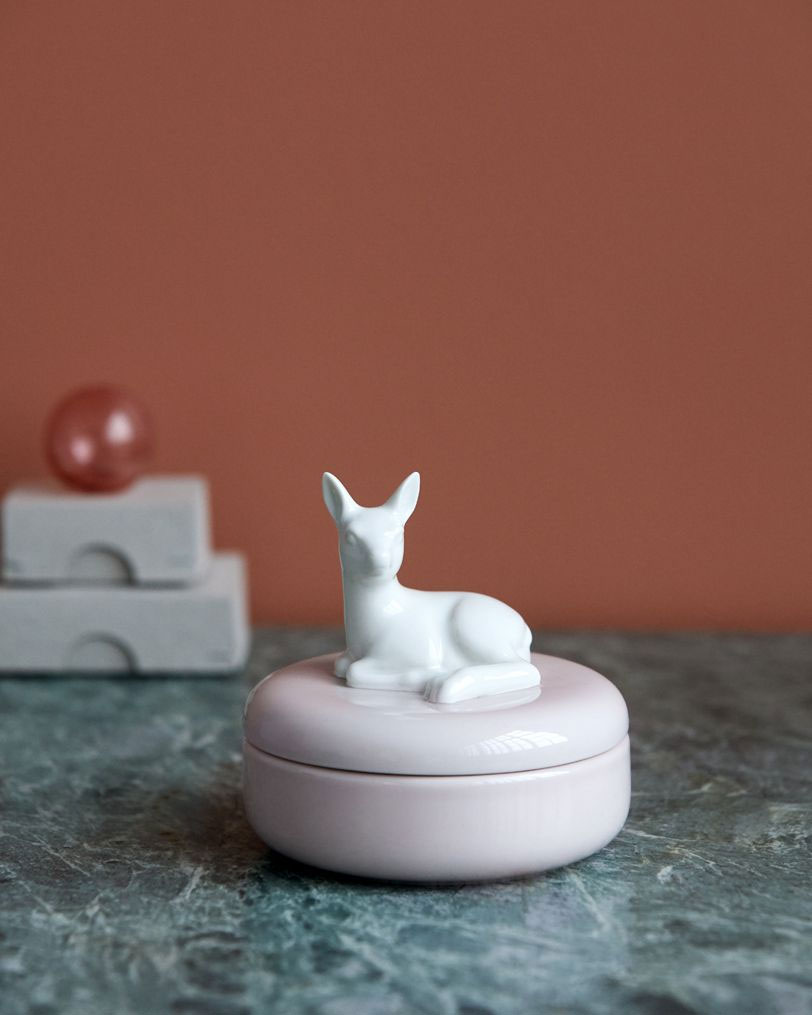 dottir Nordic Design Dose Geburtstagsgeschichten Reh,  Sweet Stories Bonbonniere Fawn - Powder