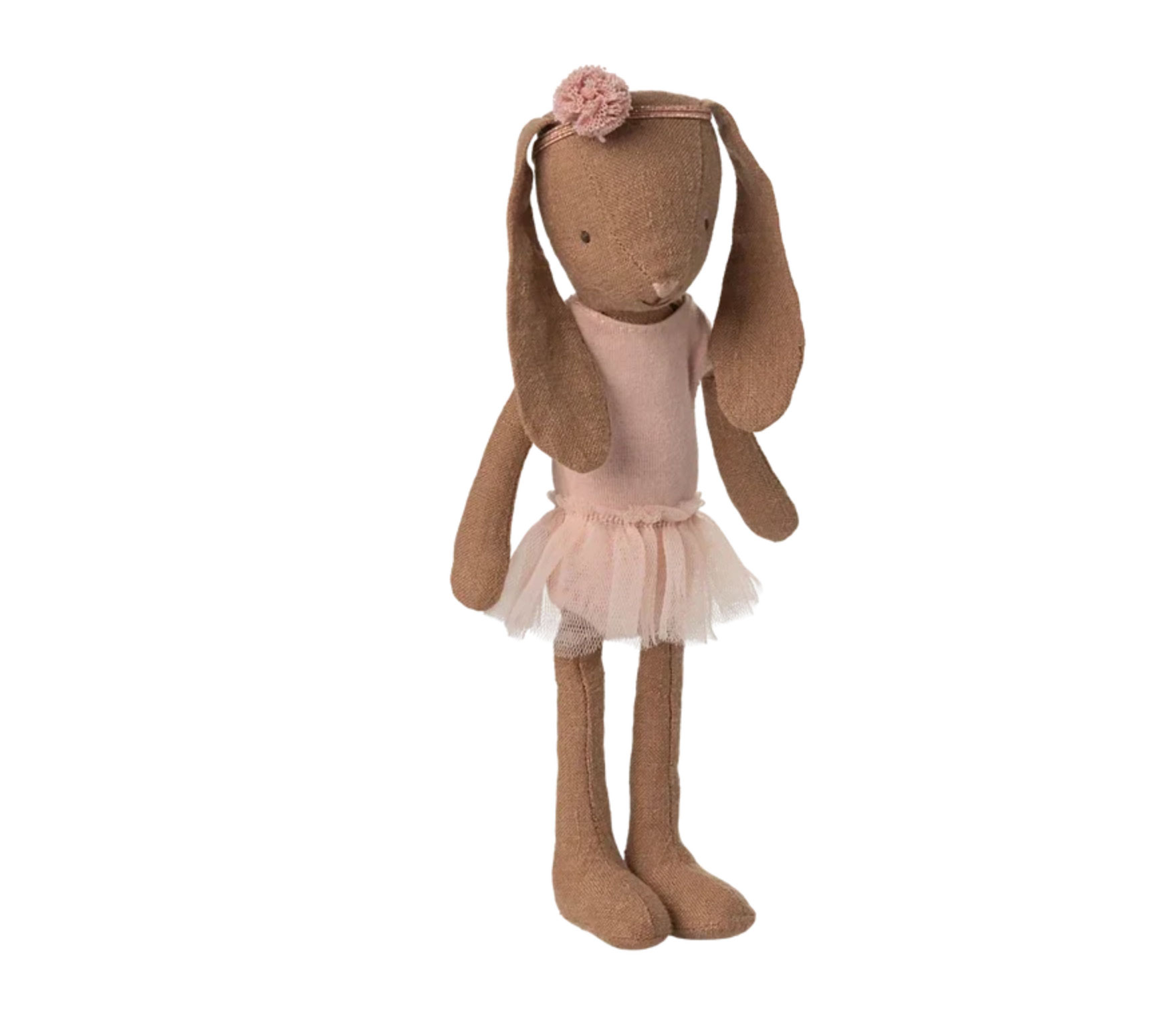 Maileg Hase Gr.1, Schokobraun - Ballettanzug & Rock rosa