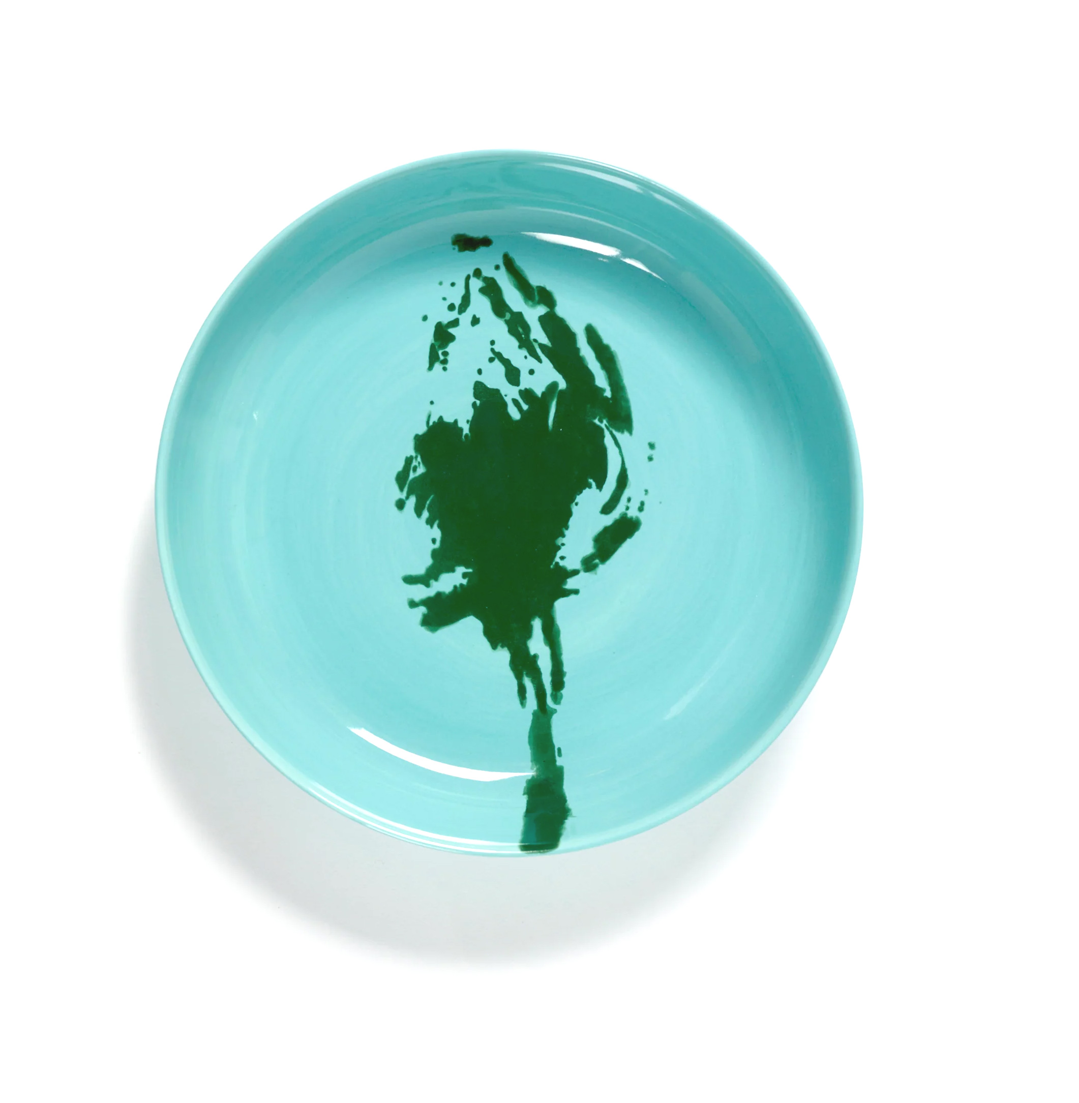 Ottolenghi Tiefer Teller azurblau - grüne Artischocke Feast, D. 22 cm