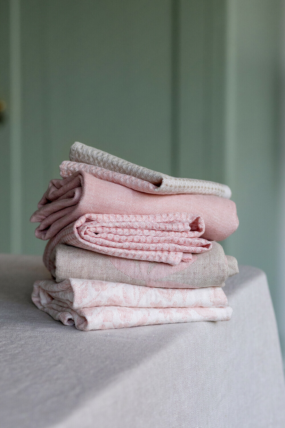 Lapuan Kankurit Geschirrtuch " DUO" rose-linen, 100% Leinen  