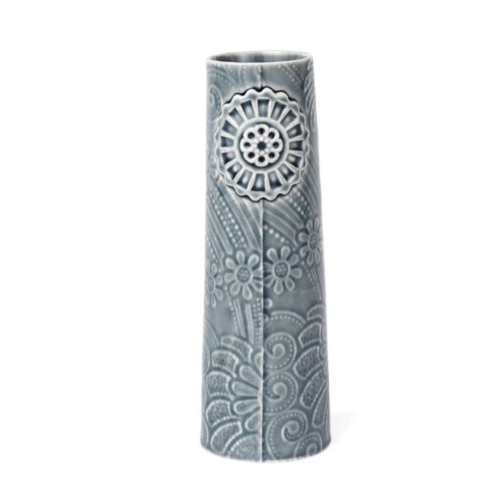 Dottir Nordic Design Pipanella Flower Vase Höhe 15 cm grau