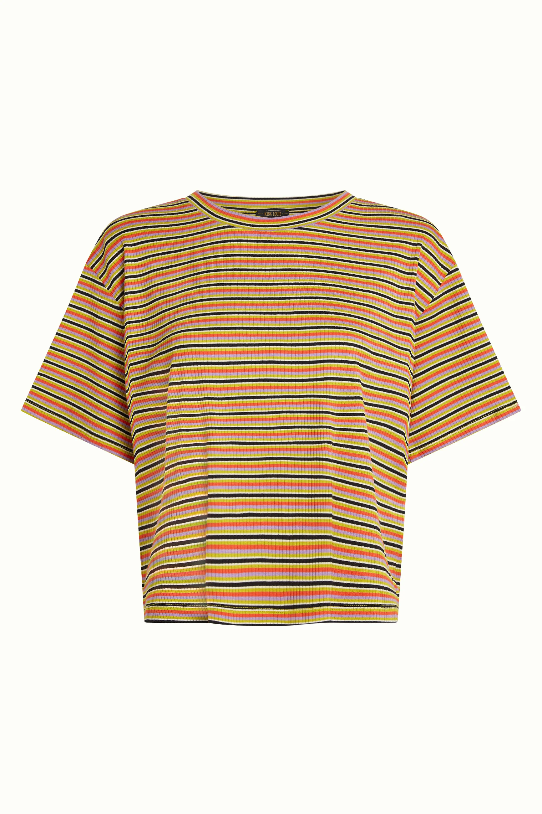King Louie Boxy Tee Mistral Stripe , Farbe Green Envy - Mistral Stripe