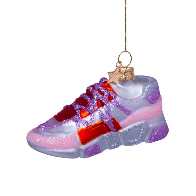 Weihnachtskugel Sneaker rosa/orange, Schuh, ca. 6 cm von Vondel