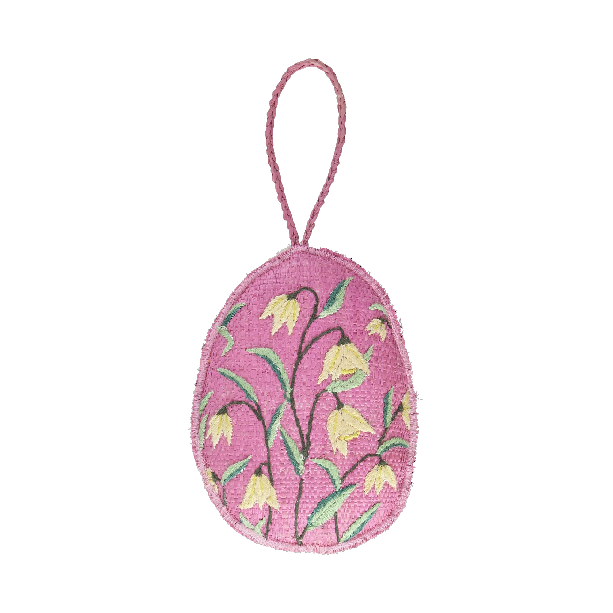 Rice Osterei Raffia Pink, ca. 15 cm