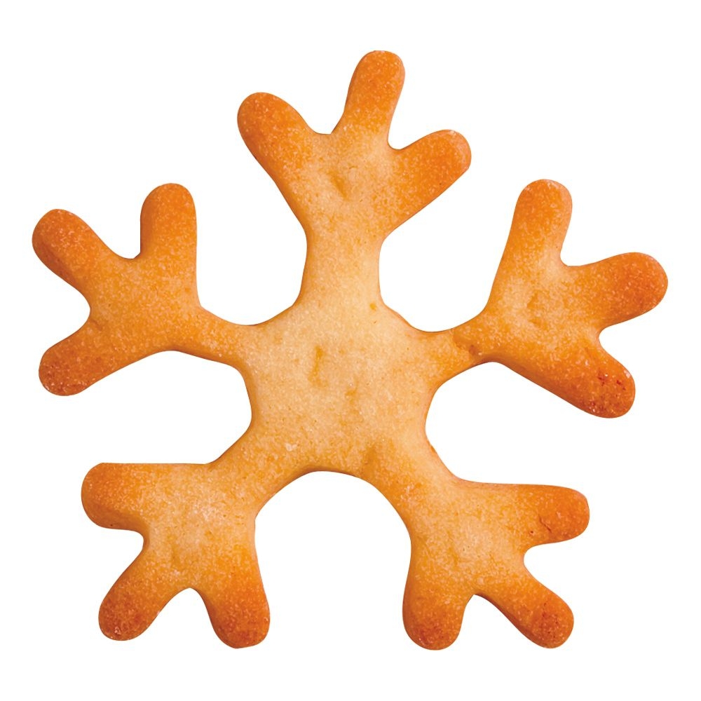 Ausstecherle Schneeflocke Edelstahl 6 cm  von Städter, Prägeausstecher
