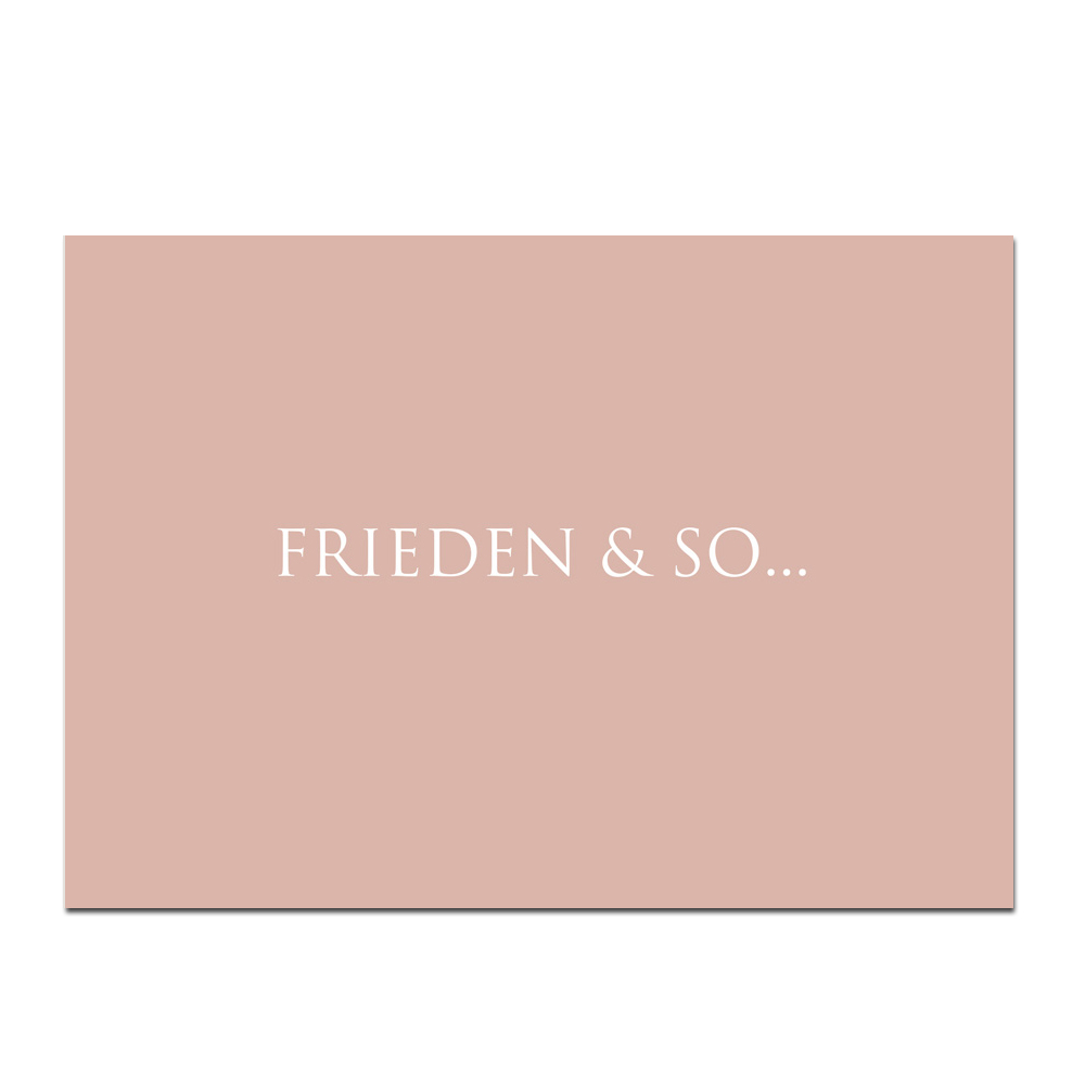 Wunderwort Postkarte "Frieden & so…"