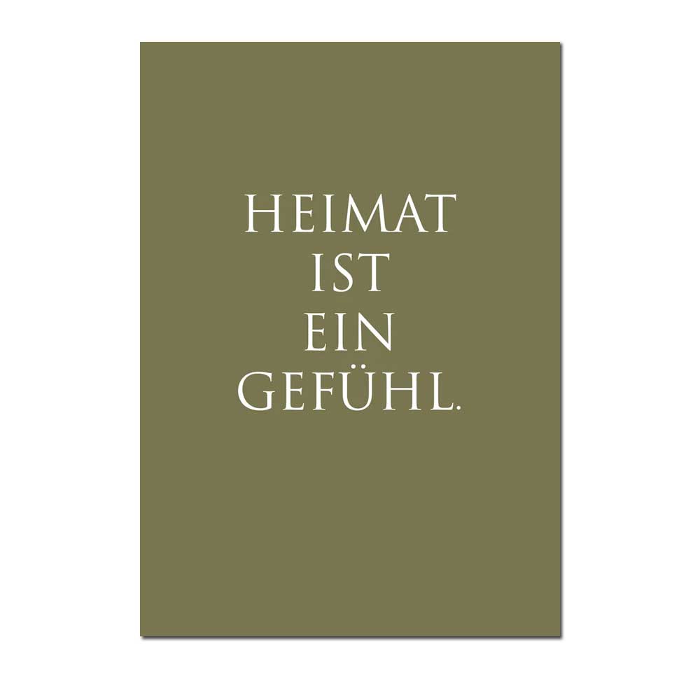 Kunstdruck "Heimat ist ein Gefühl" von Wunderwort 