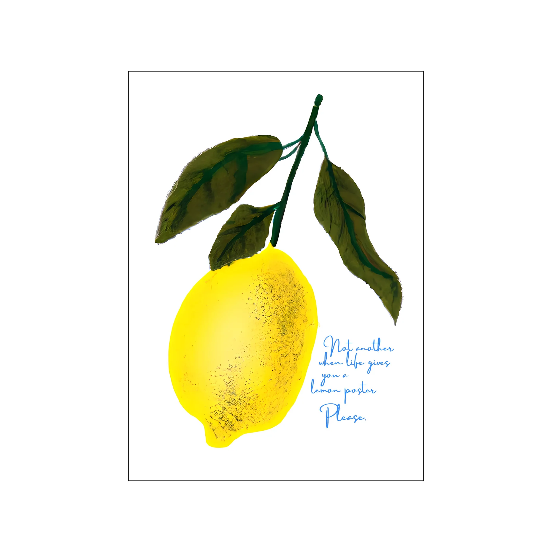 Kunstdruck A3 "Not Another Lemon"  