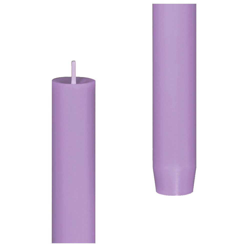 Engels Kerzen  Stabkerze gegossen, Größe D. 2,2 x H 24 cm Lavendel 