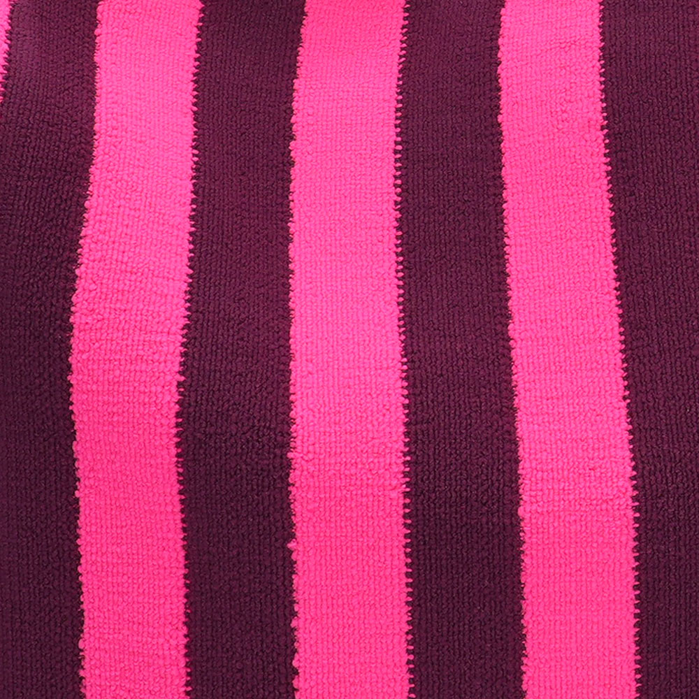 LOT83 Shopper Lois 130, Streifen Aubergine-Pink, ca.  45 x 35 cm , kuschelig