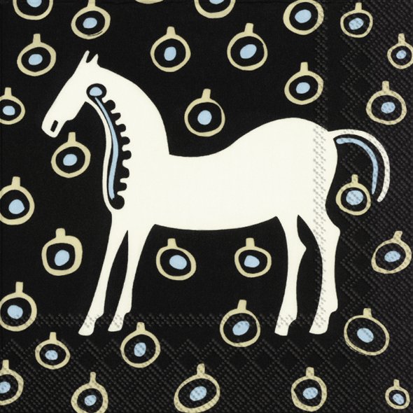 MARIMEKKO Papierservietten MUSTA TAMMA brown, 33 x 33  cm, Lunchservietten von IHR  