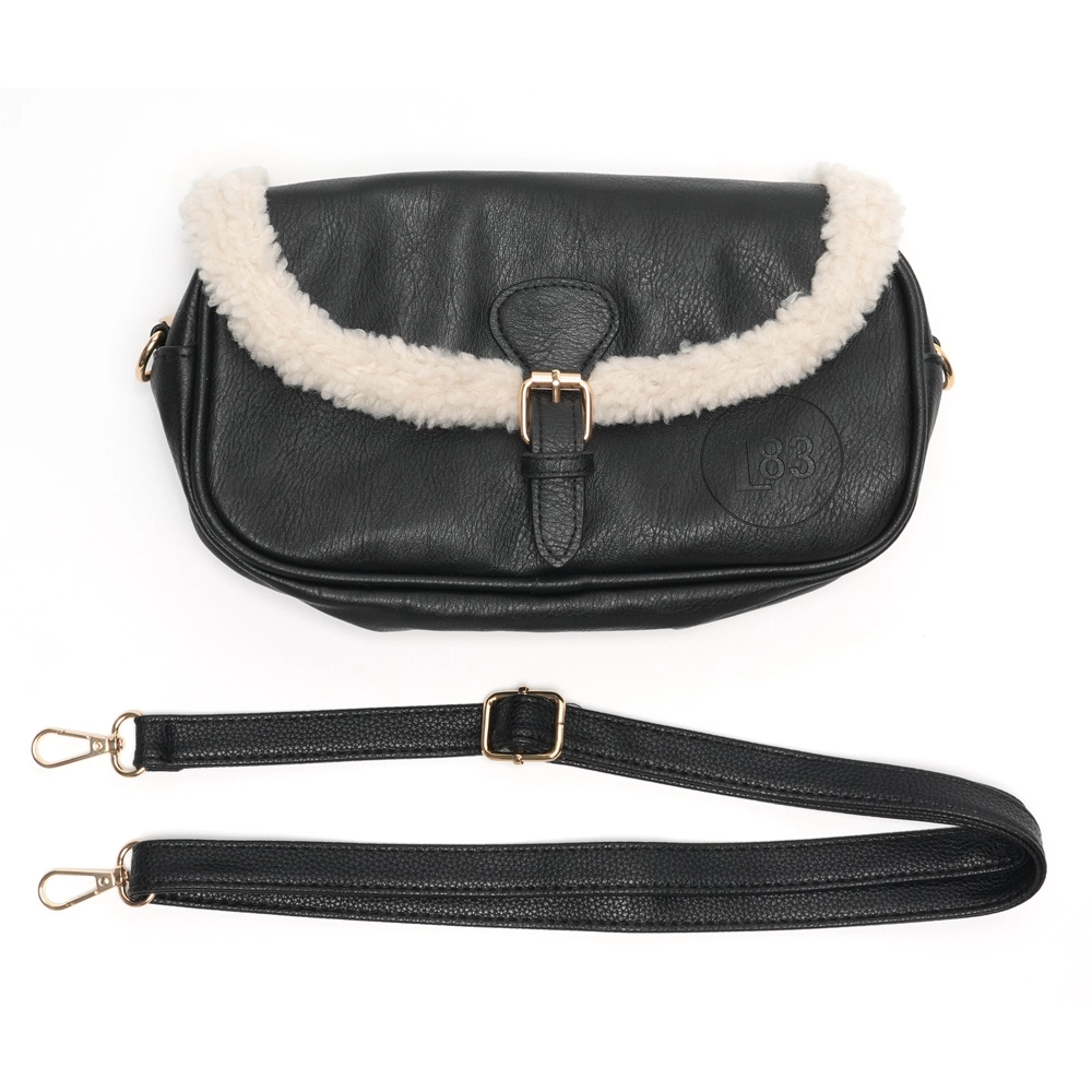 % LOT83 Tasche Bella Nr. 5, schwarz, Umhängetasche