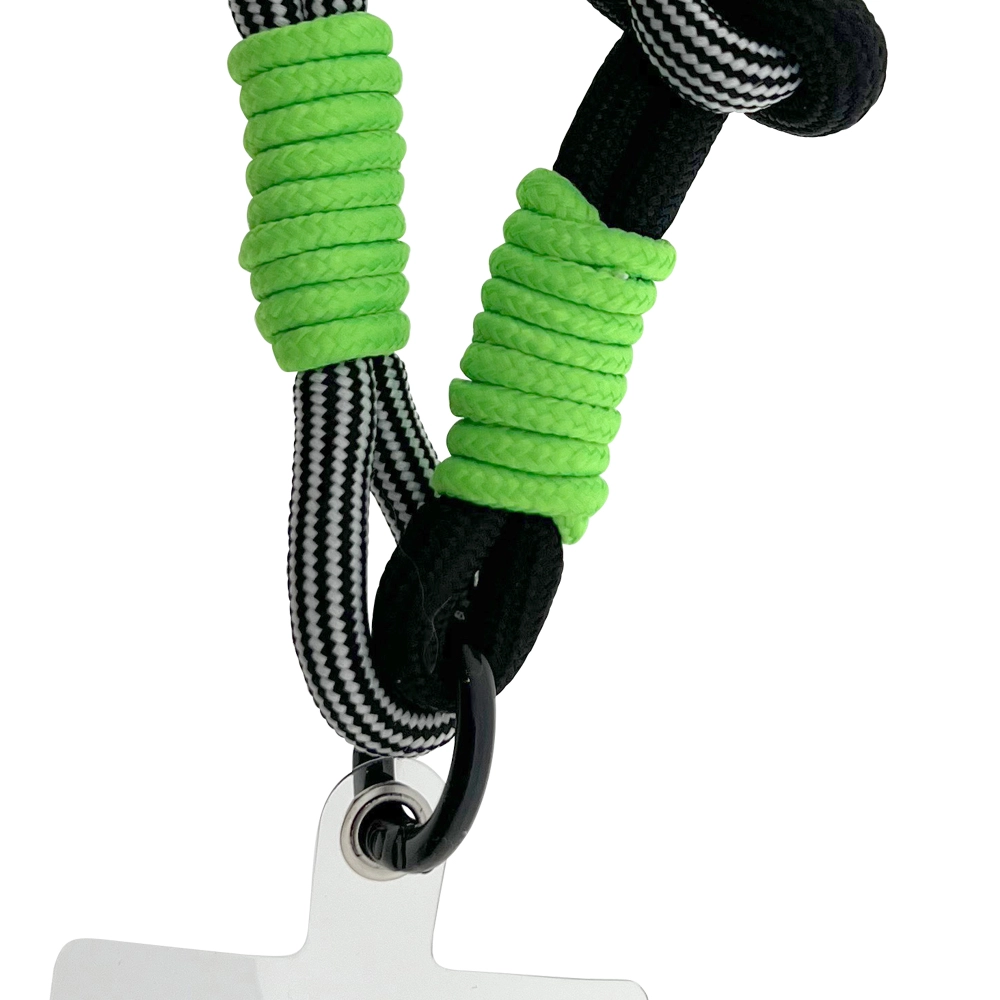 LOT83 Handykette SHORT Nr. 12, Schwarz-Neon Grün