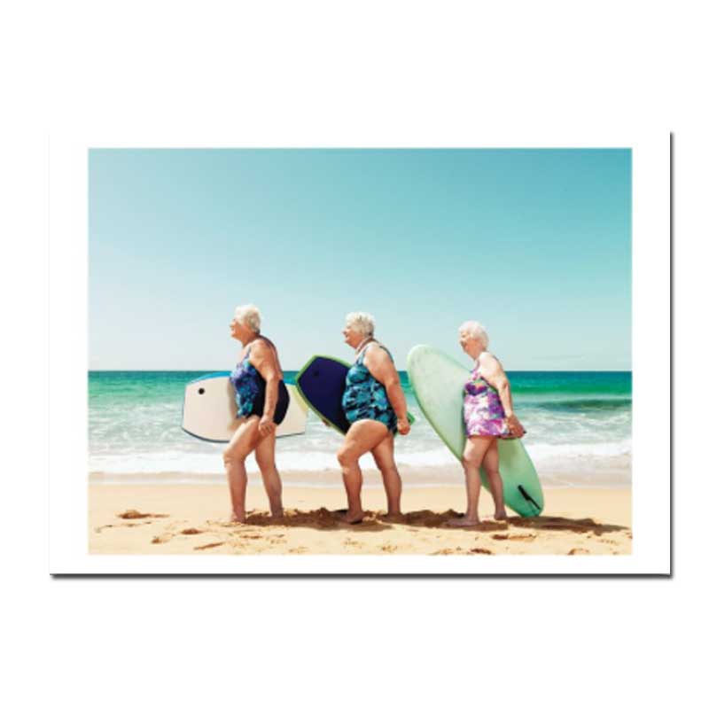 Doppelkarte "Ladies/Surfboards" Damen mit Surfbrettern von Palm Press     