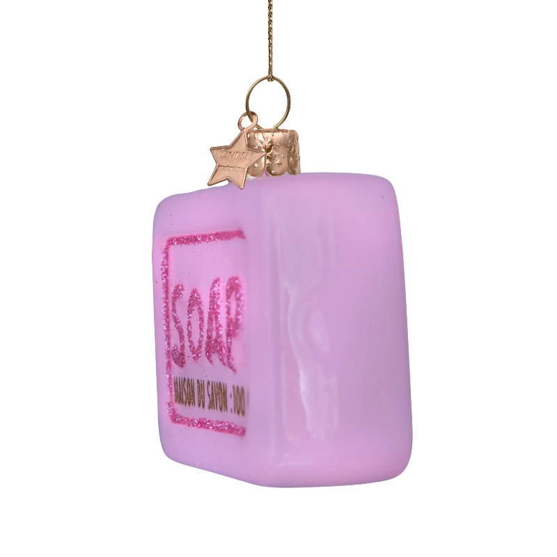 % Weihnachtskugel Seife, "Maison du savon : 100g" , H. ca. 5 cm, Glas von Vondels , soap