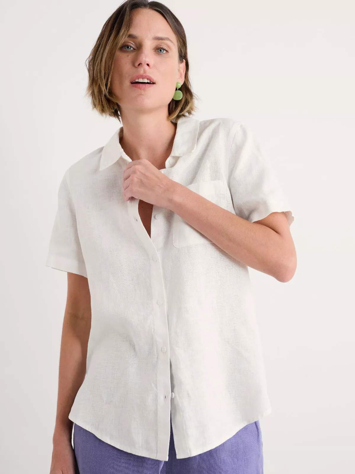 SEASALT CORNWALL Leinenhemd Drydock Shirt-Chalk