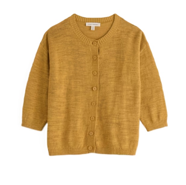 SEASALT CORNWALL Strickjacke Pentire Steps Linen & Organic Cotton Cardigan, Tansy