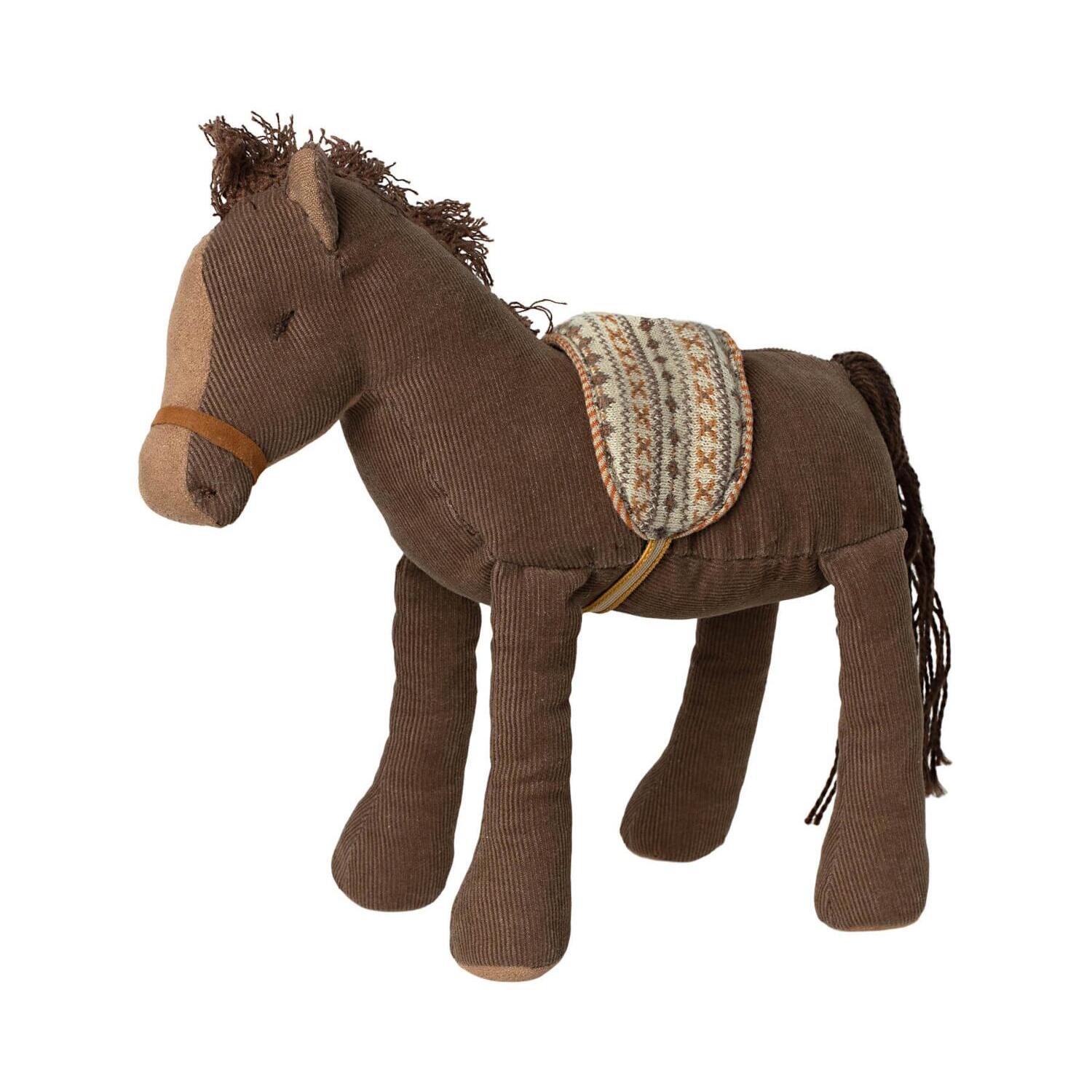 Maileg Pony ca.  21 cm, Braun, Feincord