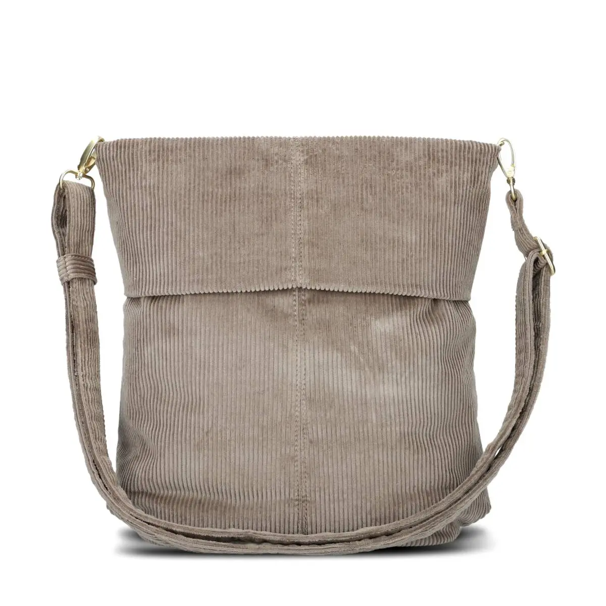 MADEMOISELLE UMHÄNGETASCHE M12, Farbe: cord-mocca von ZWEI Bags 