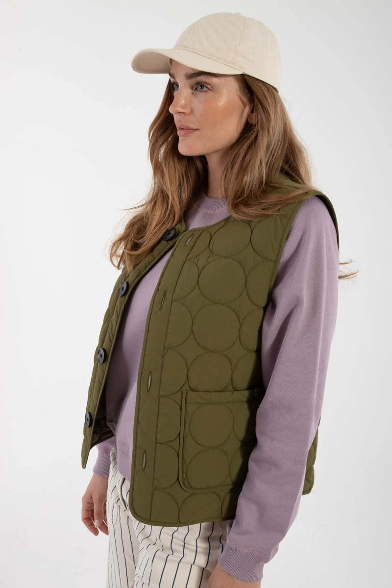 % Danefae Danefield Thermo Vest Olive, Thermoweste