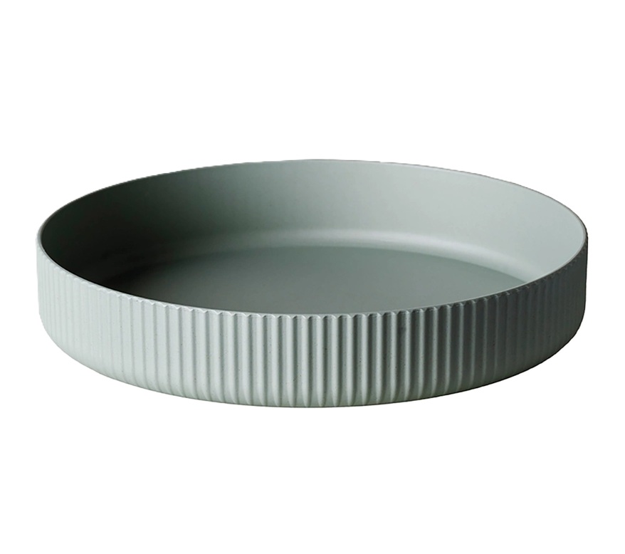  bioloco Nachhaltiger Kunststoff Tablett rund, bioloco plant deluxe serving platter -sage, D. 27 cm  