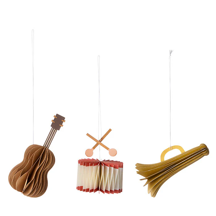 % Bungalow Honeycomb Musikinstrumente 3er Set, ca. 8-10 cm von Bungalow