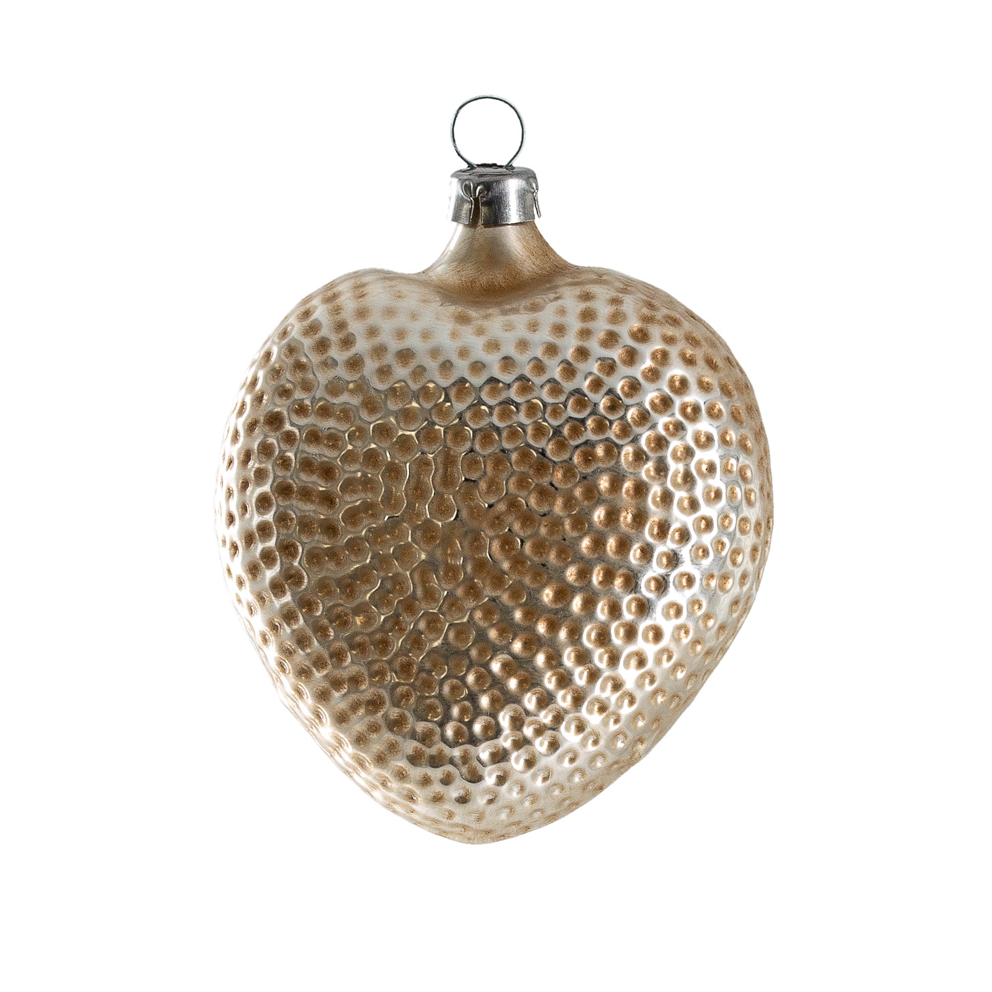 Nostalgie Christbaumkugel "Herz mit Mädchen und Rosen", patiniert von Marolin, Romantik