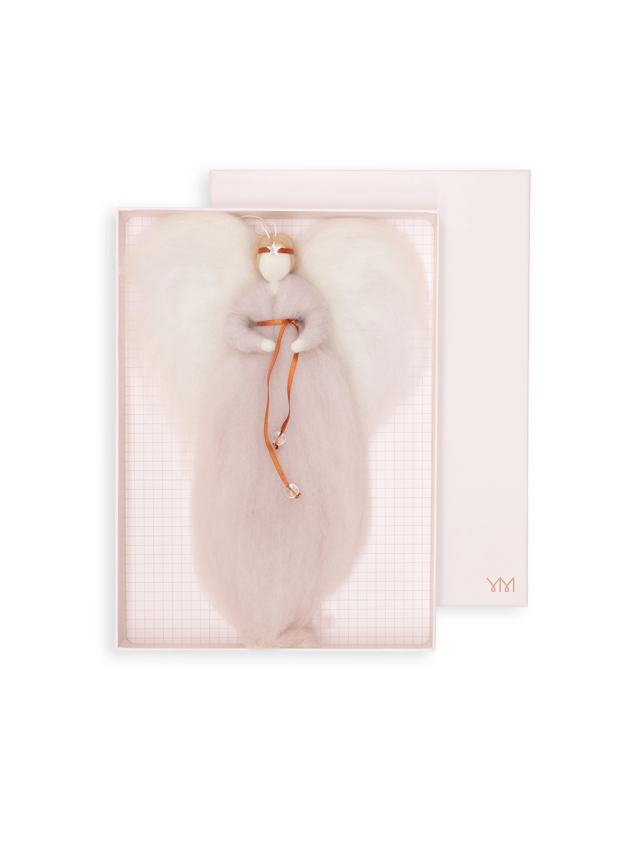 Jurianne Matter IRINI wool angel - soft pink, Engel aus Merinowolle, ca. 30 cm