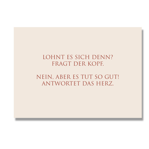 Wunderwort Postkarte "Kopf & Herz"