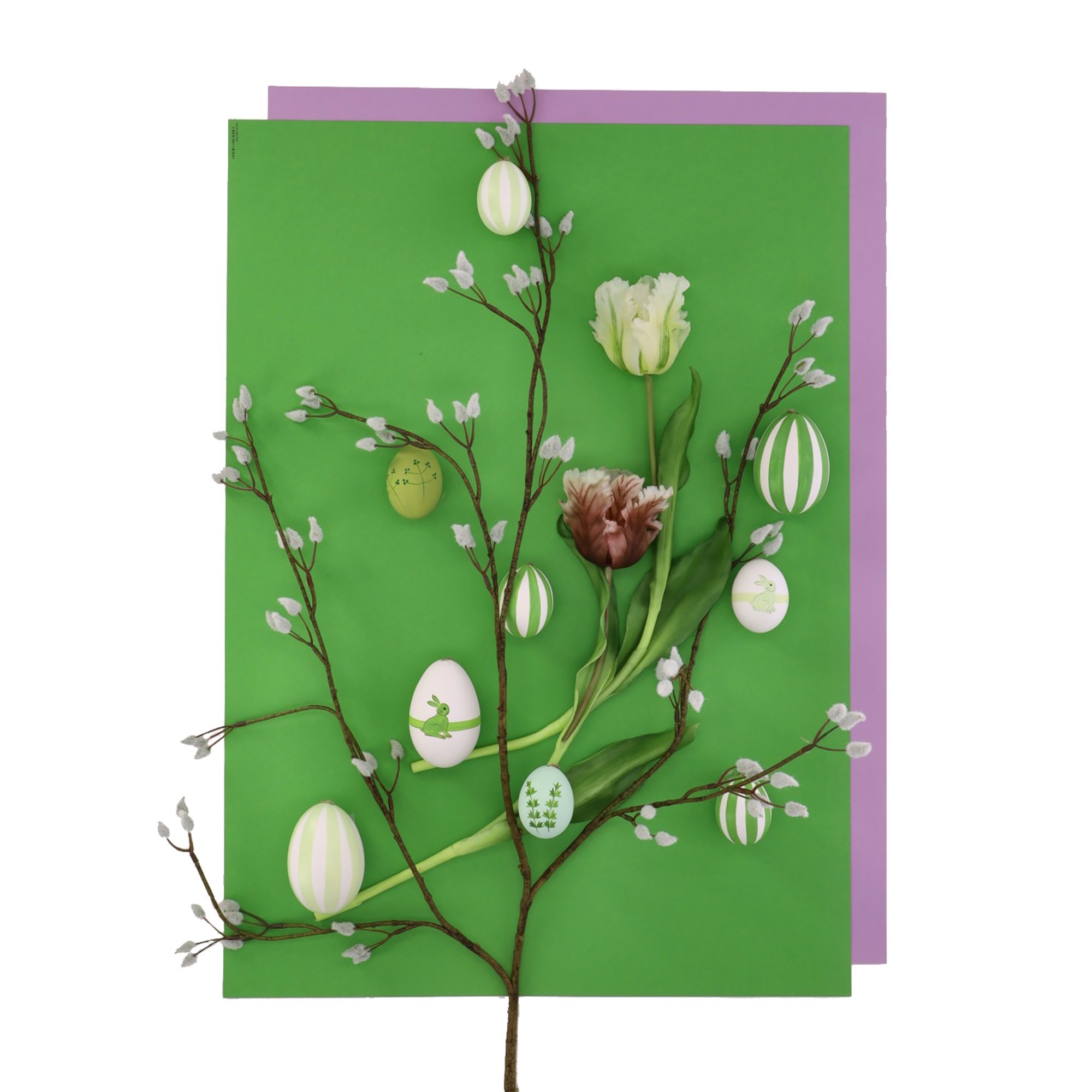 % Hühnerei "Streifen"orange , ca. 6 cm, pro Stück   