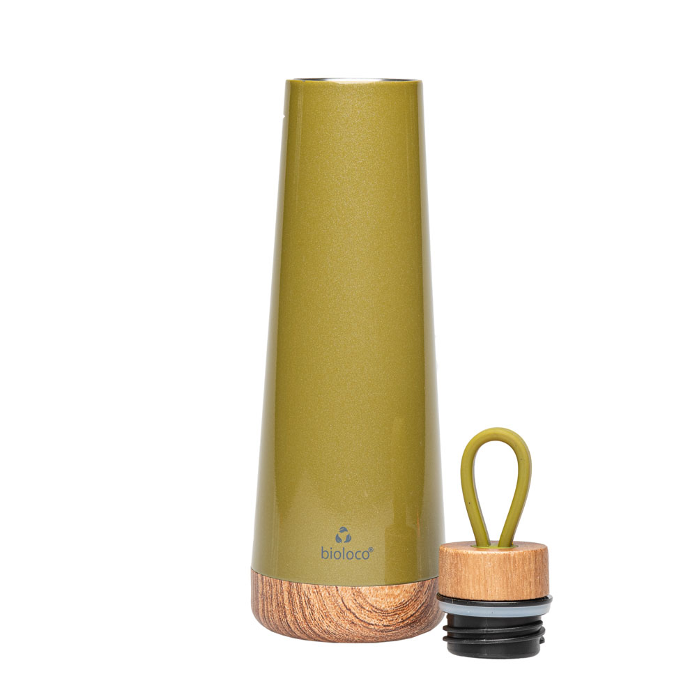bioloco loop olive/ Khaki, Edelstahlflasche