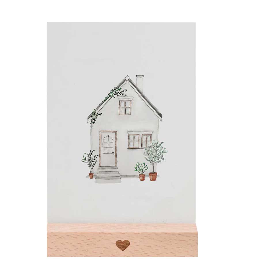 Eulenschnitt Postkarte Haus
