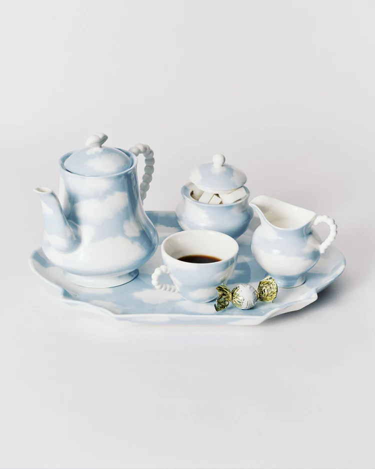 Rêves de Rêves Teekanne hellblau , Wolkengeschirr, ca. L 19.2 W 13.2 H 16.5 CM