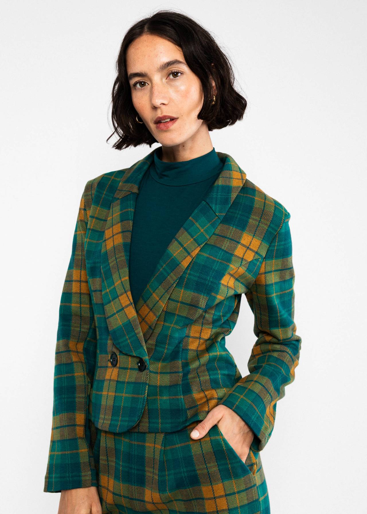Blutsgeschwister Blazer Tailored Threads, classy sassy check