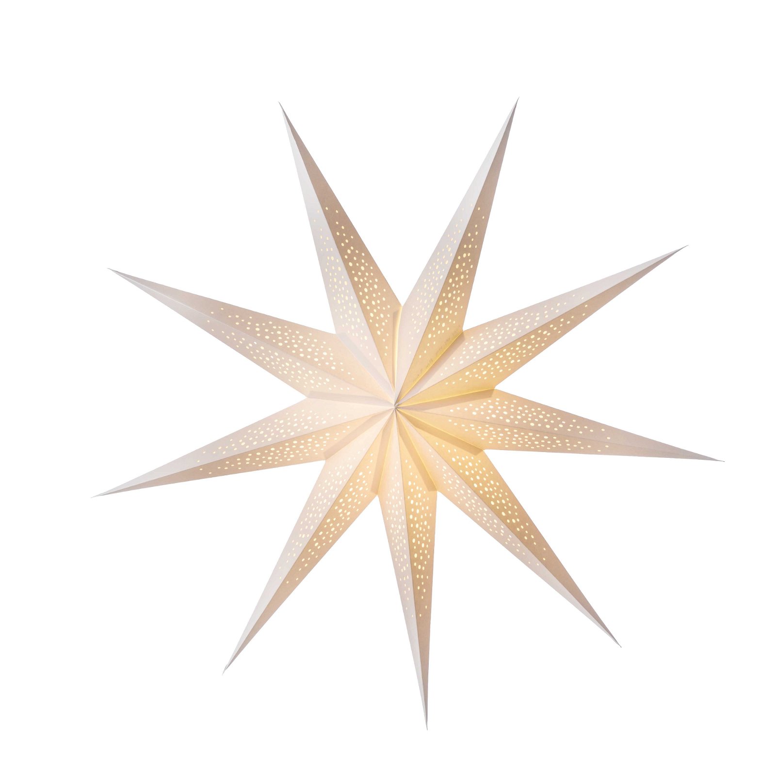 Bungalow XMAS Weihnachtsstern, Papierstern, "Milky Way" weiß , D.ca. 80 cm, 9 zackiger Stern von Bungalow 
