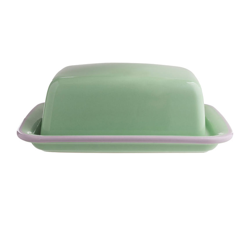 Butterdose GREEN CANDY, Mint , Steinzeug